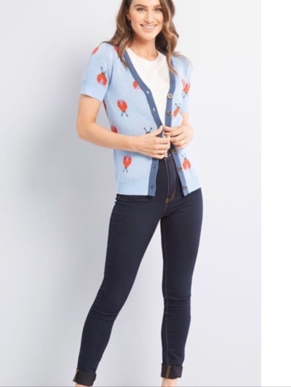 💲⬇️Retro Ladybug Button Front Cardigan🪞 - Picture 11 of 11
